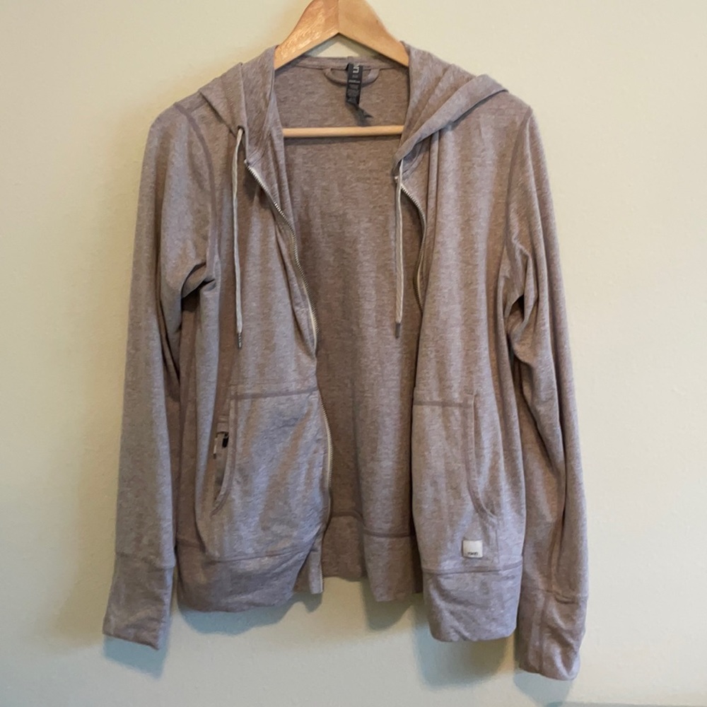 Heathered purple vuori zip up - M
